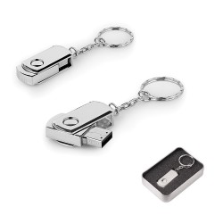 16 GB Döner Kapaklı Metal Anahtarlık USB Bellek